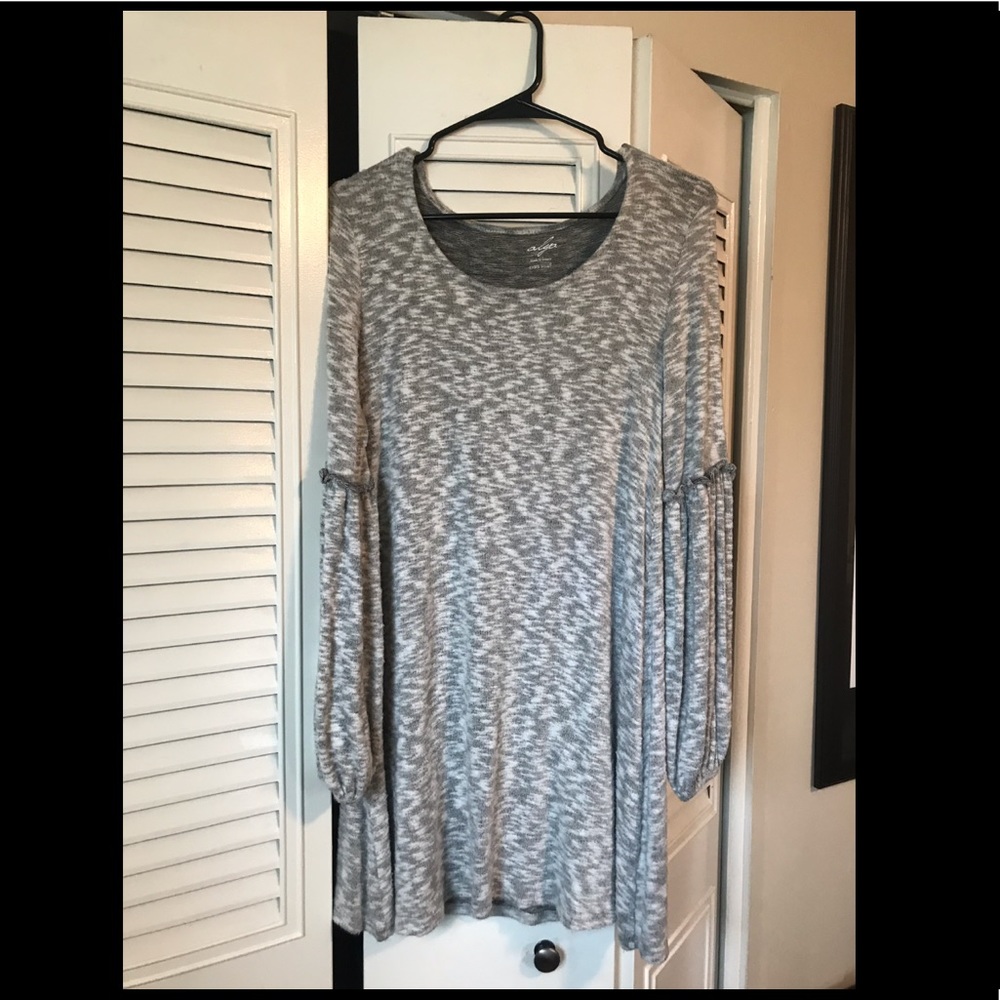 Gray Poet Sleeve Dress